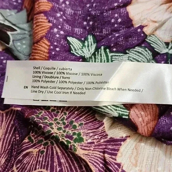 Band of the Free NWT MINI DRESS iimee purple smoked flowy"s - Picture 13 of 14